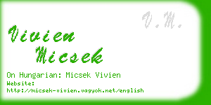 vivien micsek business card